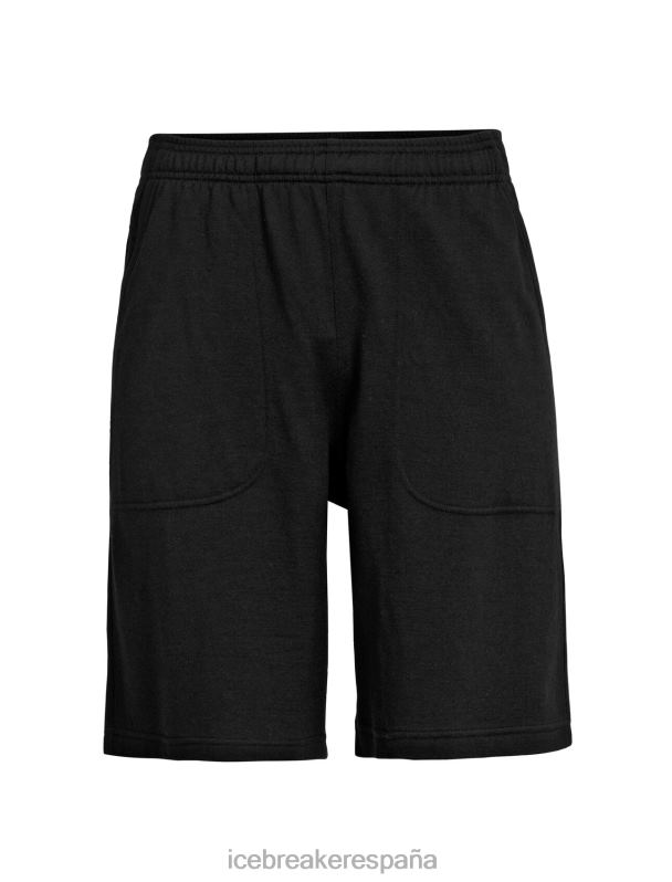 Icebreaker hombres pantalones cortos de merino 0V2J0245 ropa negro