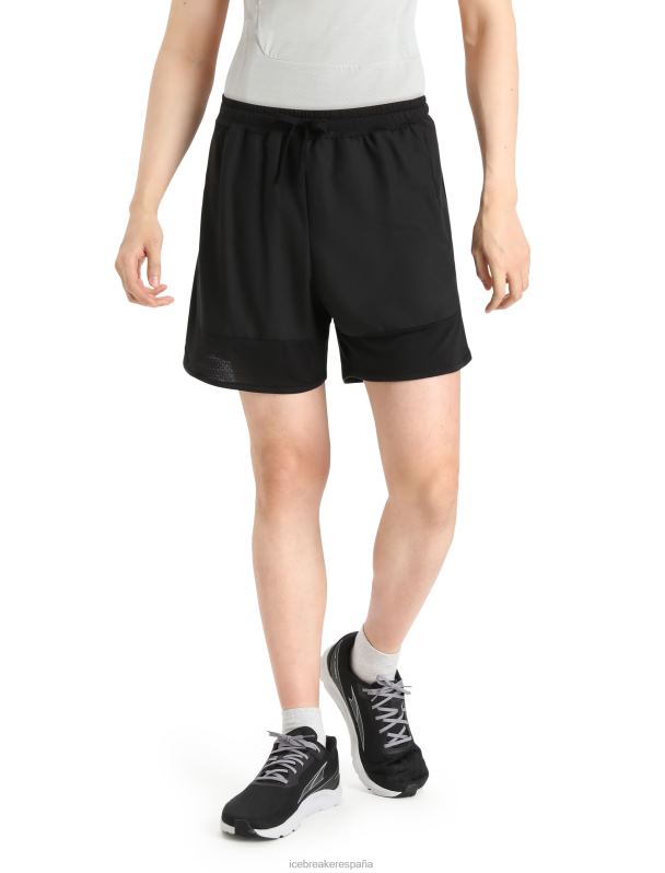 Icebreaker hombres shorts de punto de merino 0V2J0249 ropa negro