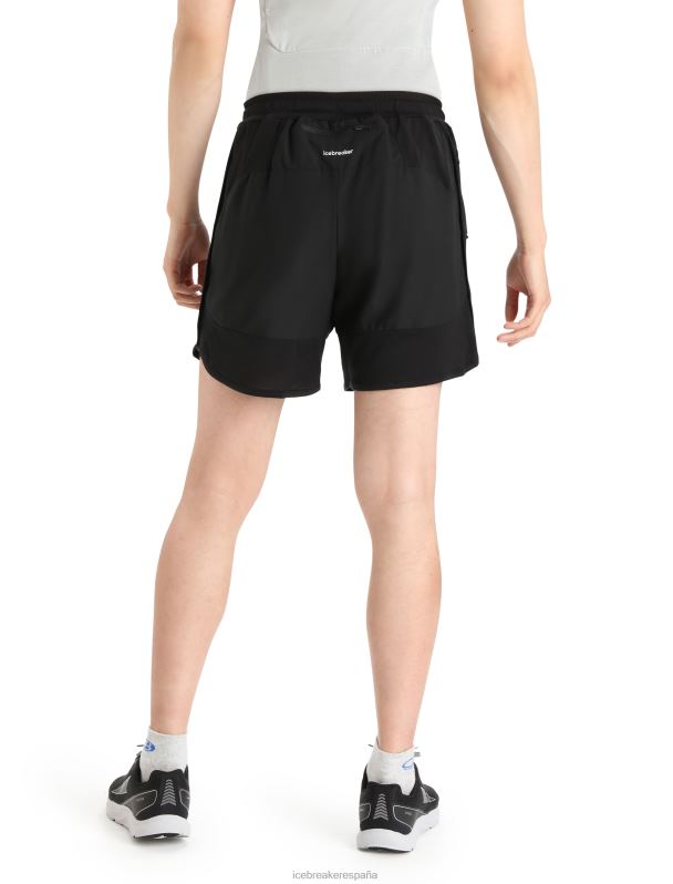 Icebreaker hombres shorts de punto de merino 0V2J0249 ropa negro