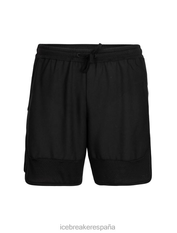 Icebreaker hombres shorts de punto de merino 0V2J0249 ropa negro