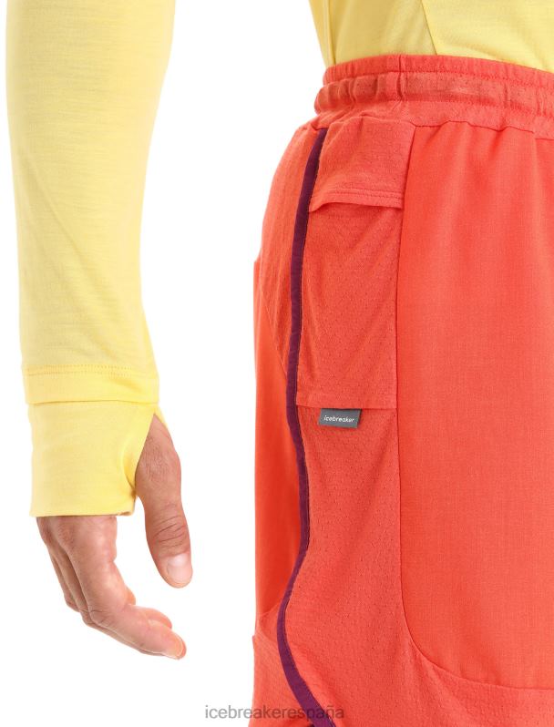 Icebreaker hombres shorts de punto de merino 0V2J0250 ropa vibrante tierra brezo/go berry