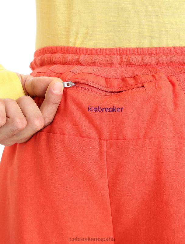 Icebreaker hombres shorts de punto de merino 0V2J0250 ropa vibrante tierra brezo/go berry