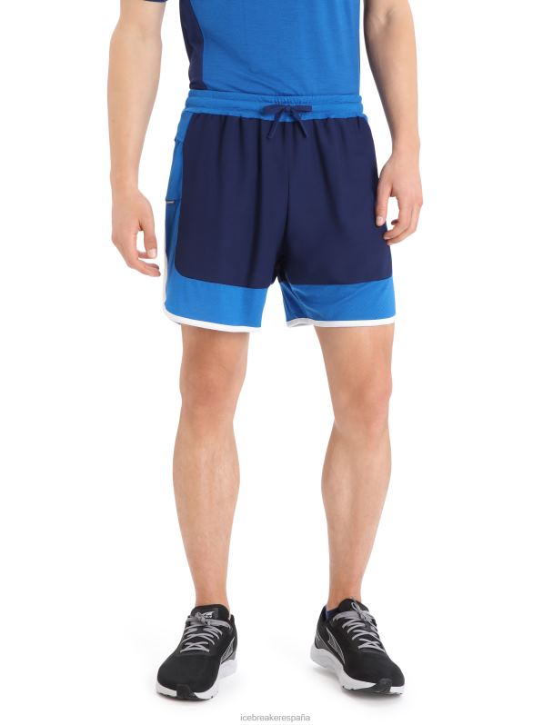 Icebreaker hombres shorts de punto de merino 0V2J0399 ropa azul marino real/lazurita