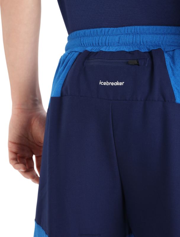Icebreaker hombres shorts de punto de merino 0V2J0399 ropa azul marino real/lazurita