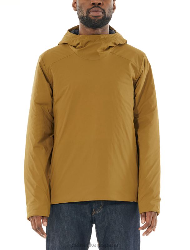 Icebreaker hombres Jersey de manga larga con capucha de Merinoloft Westerly 0V2J0497 ropa curry