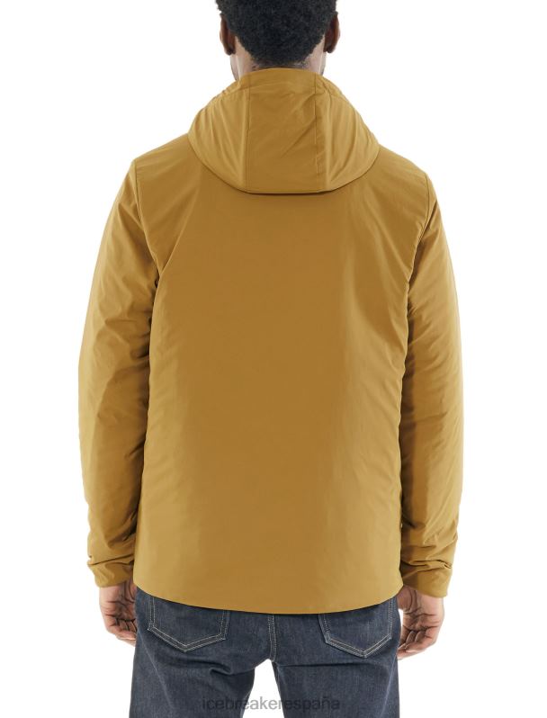 Icebreaker hombres Jersey de manga larga con capucha de Merinoloft Westerly 0V2J0497 ropa curry