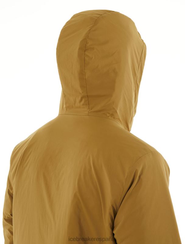 Icebreaker hombres Jersey de manga larga con capucha de Merinoloft Westerly 0V2J0497 ropa curry