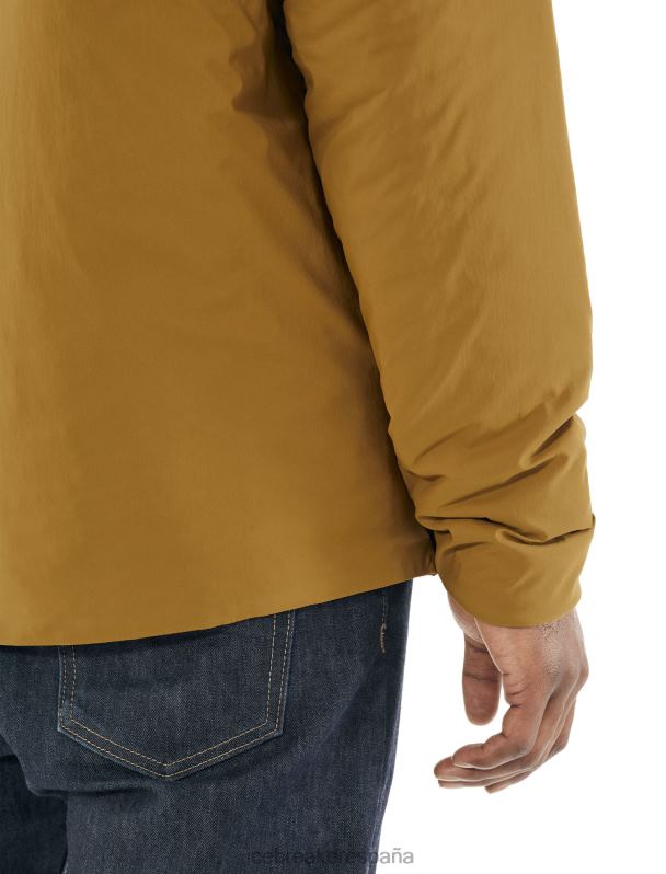 Icebreaker hombres Jersey de manga larga con capucha de Merinoloft Westerly 0V2J0497 ropa curry