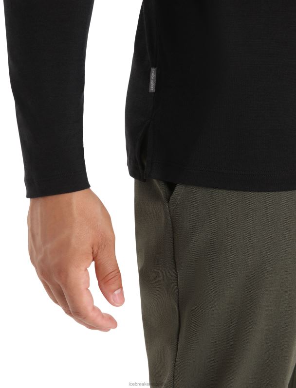 Icebreaker hombres camiseta manga larga merino esfera ii 0V2J0187 ropa negro