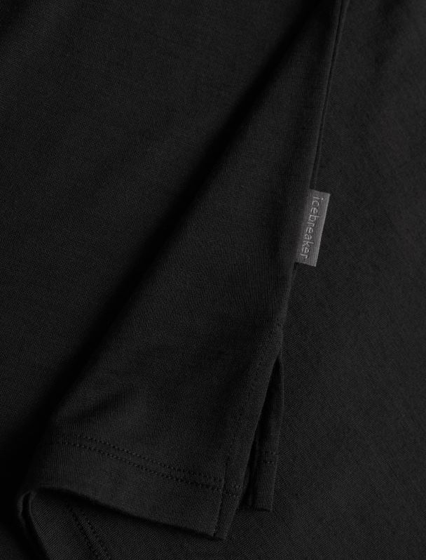 Icebreaker hombres camiseta manga larga merino esfera ii 0V2J0187 ropa negro