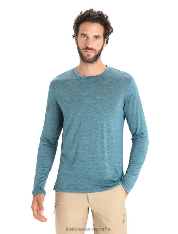 Icebreaker hombres camiseta manga larga merino esfera ii 0V2J0188 ropa brezo gloria verde