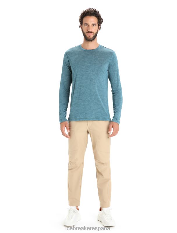 Icebreaker hombres camiseta manga larga merino esfera ii 0V2J0188 ropa brezo gloria verde