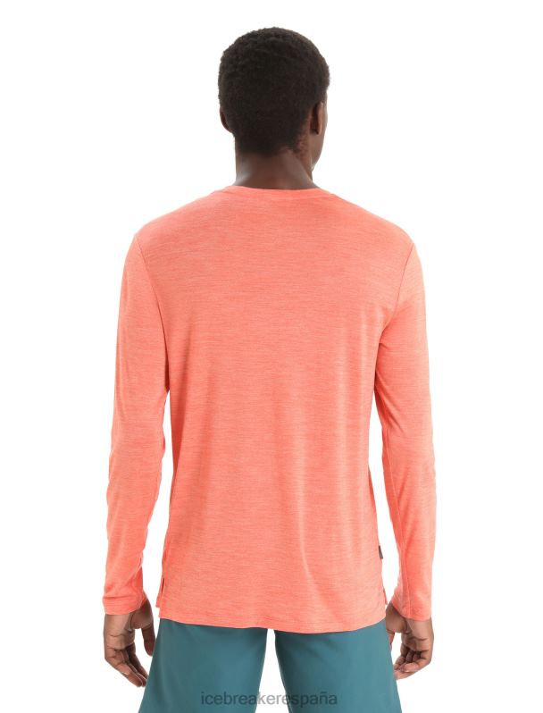 Icebreaker hombres camiseta manga larga merino esfera ii 0V2J0189 ropa brezo tierra vibrante