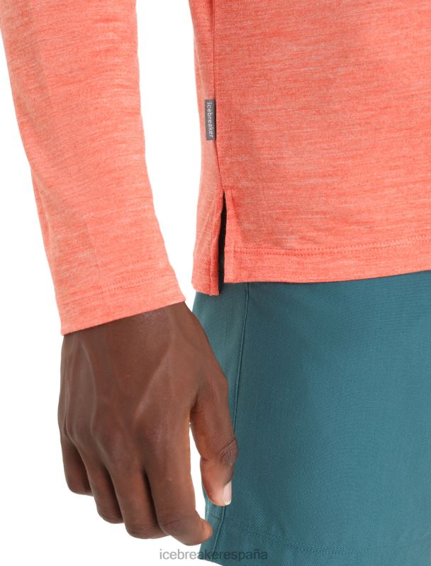 Icebreaker hombres camiseta manga larga merino esfera ii 0V2J0189 ropa brezo tierra vibrante