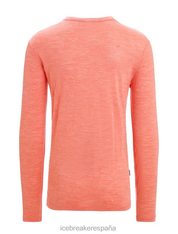 Icebreaker hombres camiseta manga larga merino esfera ii 0V2J0189 ropa brezo tierra vibrante