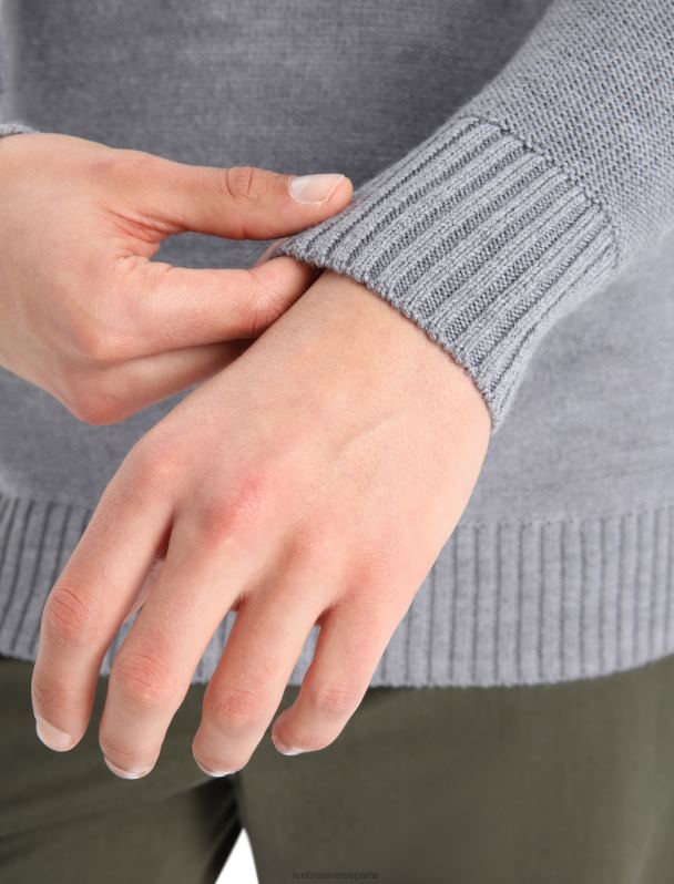 Icebreaker hombres top de manga larga con media cremallera merino waypoint 0V2J0417 ropa brezo de piedra arenisca