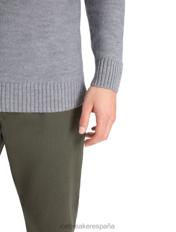 Icebreaker hombres top de manga larga con media cremallera merino waypoint 0V2J0417 ropa brezo de piedra arenisca