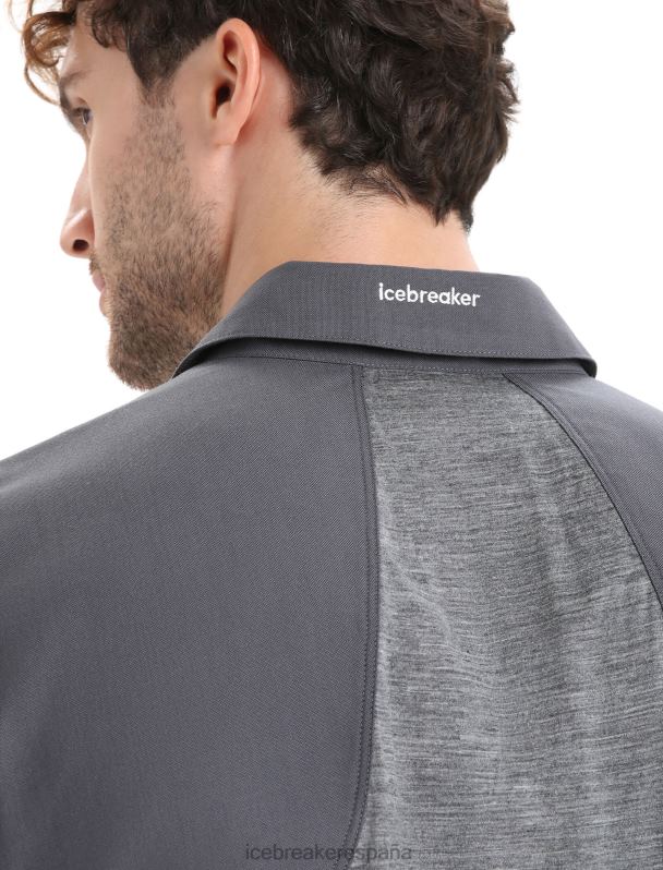 Icebreaker hombres top de manga larga de lana merino 0V2J0191 ropa monzón/brezo arenisca