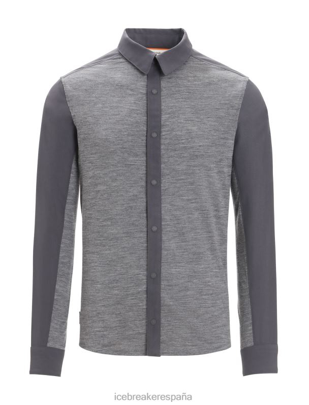 Icebreaker hombres top de manga larga de lana merino 0V2J0191 ropa monzón/brezo arenisca