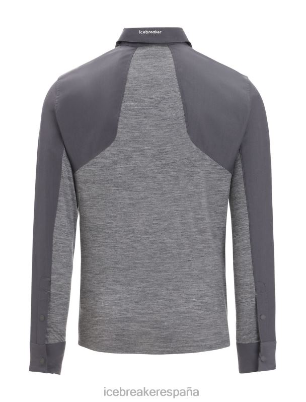 Icebreaker hombres top de manga larga de lana merino 0V2J0191 ropa monzón/brezo arenisca
