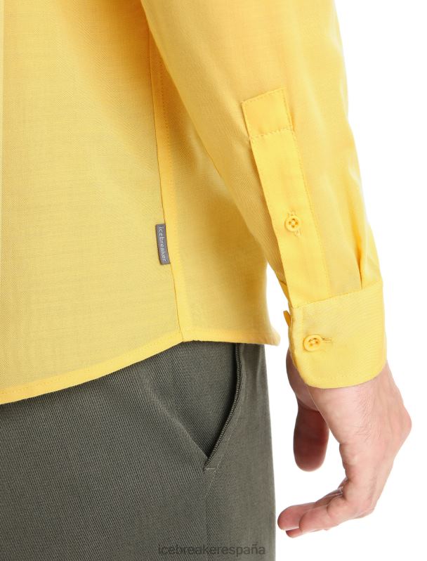 Icebreaker hombres camisa de manga larga merino steveston 0V2J0195 ropa verano