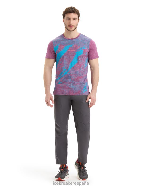 Icebreaker hombres Camiseta manga corta Merino Sphere II Trail. 0V2J043 ropa ir brezo de baya
