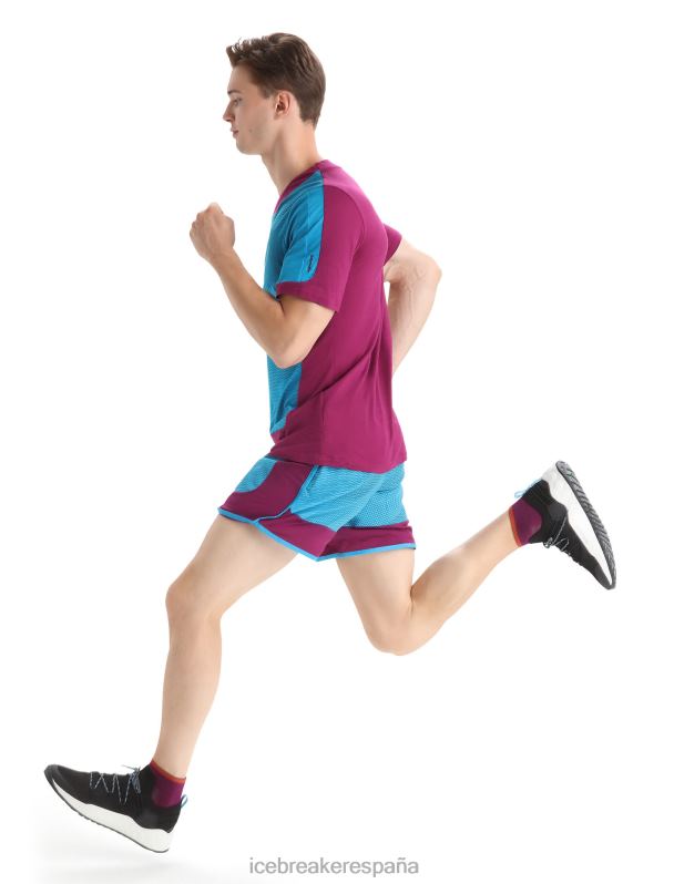 Icebreaker hombres Camiseta manga corta Zoneknit Merino geodésico 0V2J063 ropa geo azul/ir baya