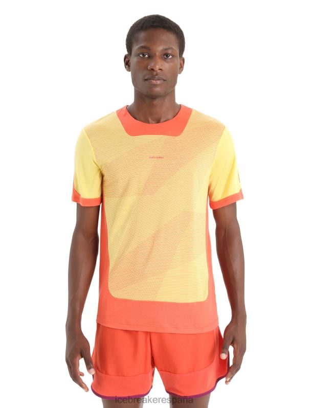 Icebreaker hombres Camiseta manga corta Zoneknit Merino geodésico 0V2J064 ropa verano/tierra vibrante