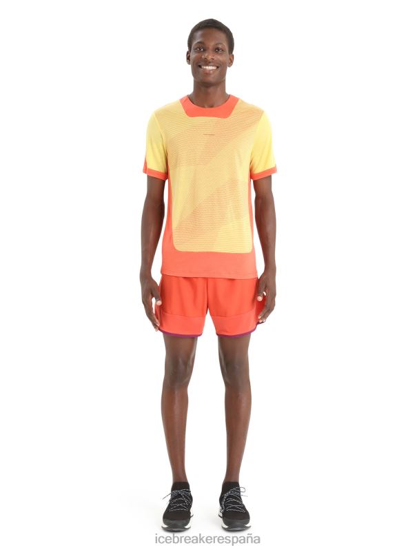 Icebreaker hombres Camiseta manga corta Zoneknit Merino geodésico 0V2J064 ropa verano/tierra vibrante