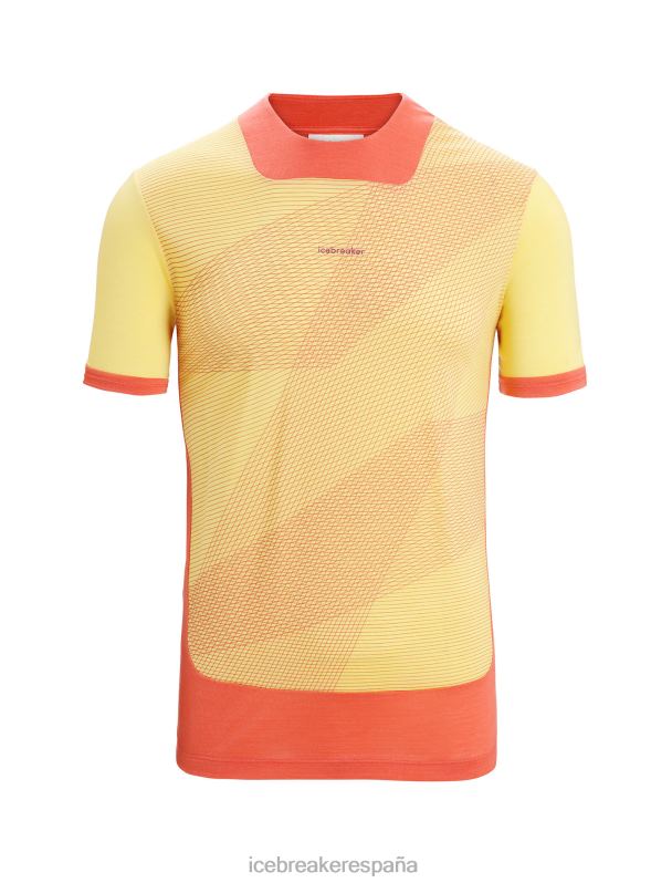 Icebreaker hombres Camiseta manga corta Zoneknit Merino geodésico 0V2J064 ropa verano/tierra vibrante