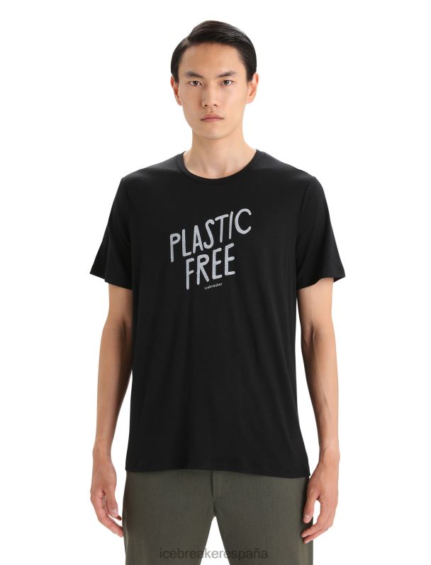 Icebreaker hombres Camiseta merino tech lite ii manga corta natural 0V2J092 ropa negro