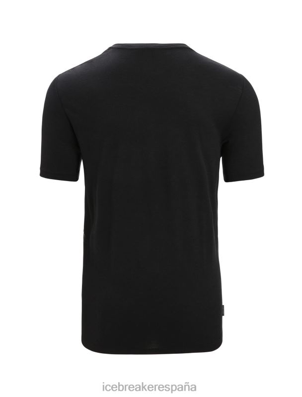 Icebreaker hombres Camiseta merino tech lite ii manga corta natural 0V2J092 ropa negro
