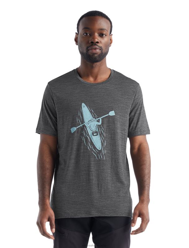 Icebreaker hombres Camiseta merino tech lite ii manga corta pádel líneas 0V2J0475 ropa brezo de piedra arenisca