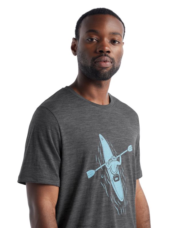 Icebreaker hombres Camiseta merino tech lite ii manga corta pádel líneas 0V2J0475 ropa brezo de piedra arenisca