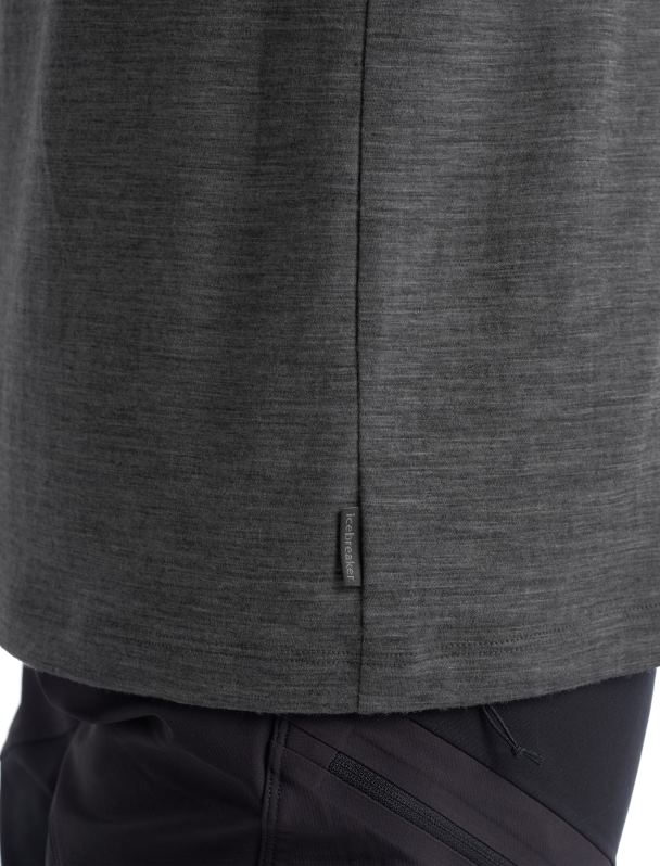Icebreaker hombres Camiseta merino tech lite ii manga corta pádel líneas 0V2J0475 ropa brezo de piedra arenisca