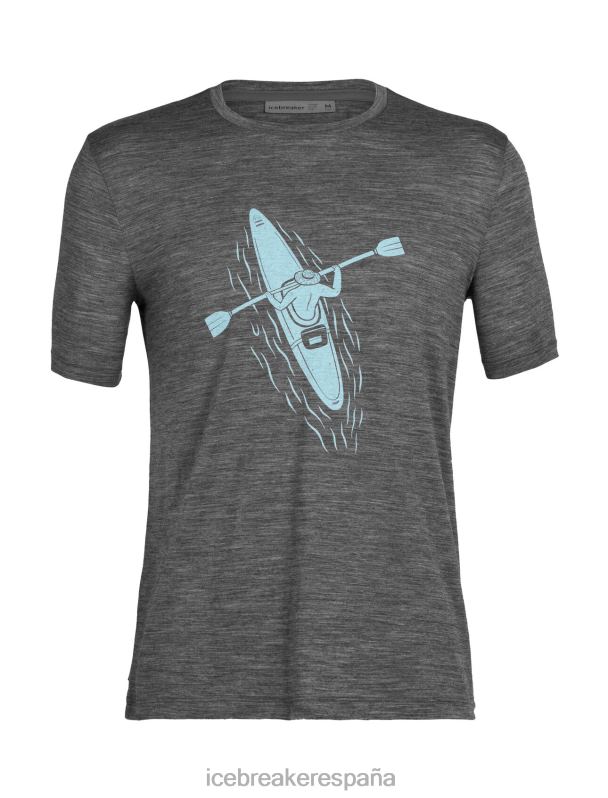 Icebreaker hombres Camiseta merino tech lite ii manga corta pádel líneas 0V2J0475 ropa brezo de piedra arenisca