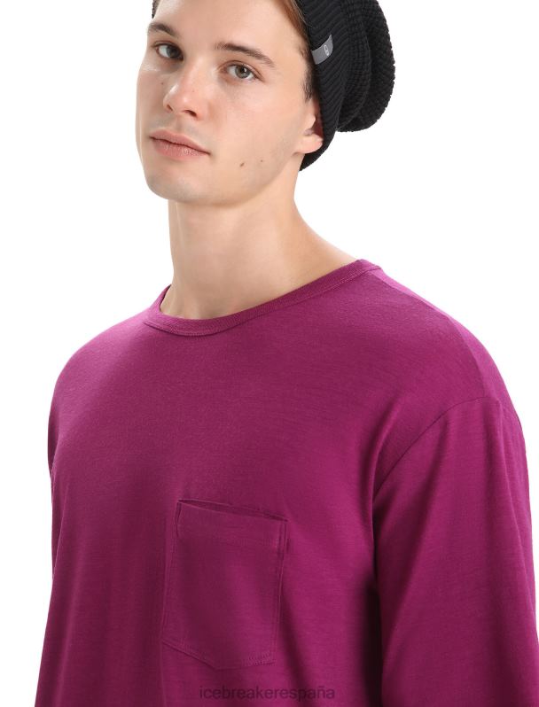 Icebreaker hombres camiseta de manga corta con bolsillo de merino granary 0V2J017 ropa ir baya