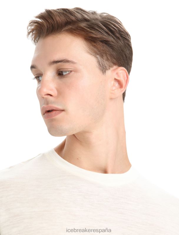 Icebreaker hombres camiseta de manga corta de lino merino 0V2J081 ropa tiza