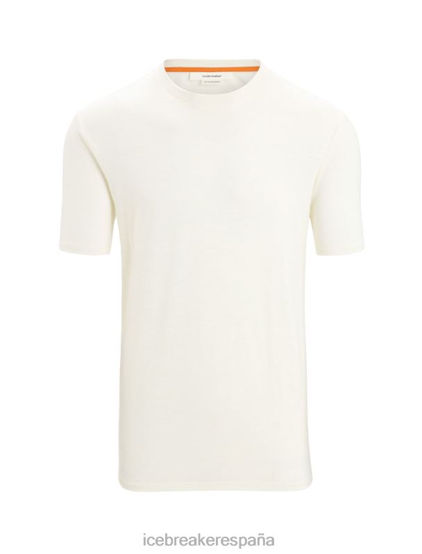 Icebreaker hombres camiseta de manga corta de lino merino 0V2J081 ropa tiza