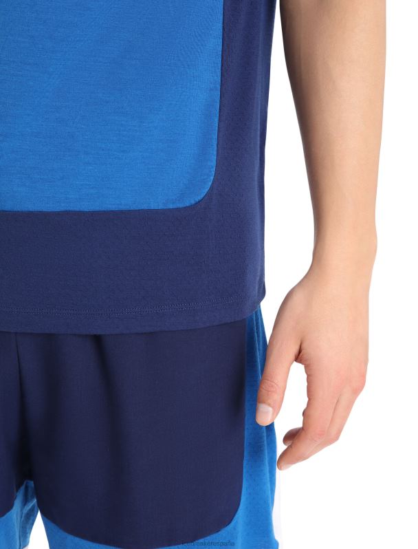 Icebreaker hombres camiseta de manga corta de punto merino 0V2J0401 ropa lazurita/azul marino real