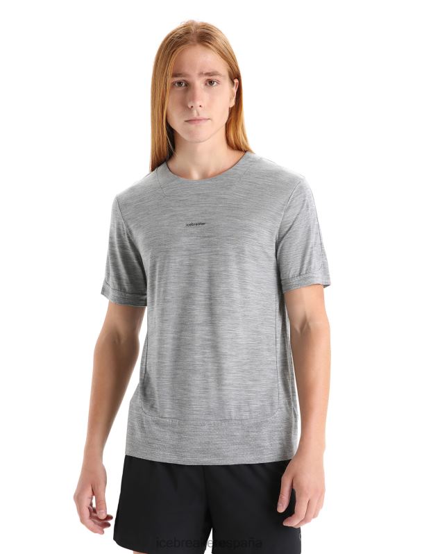 Icebreaker hombres camiseta de manga corta de punto merino 0V2J072 ropa brezo del metro