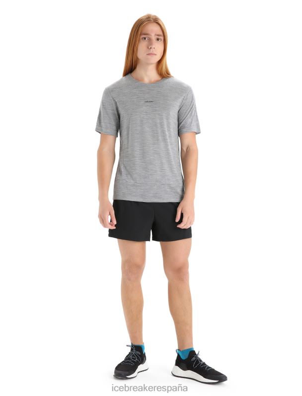Icebreaker hombres camiseta de manga corta de punto merino 0V2J072 ropa brezo del metro