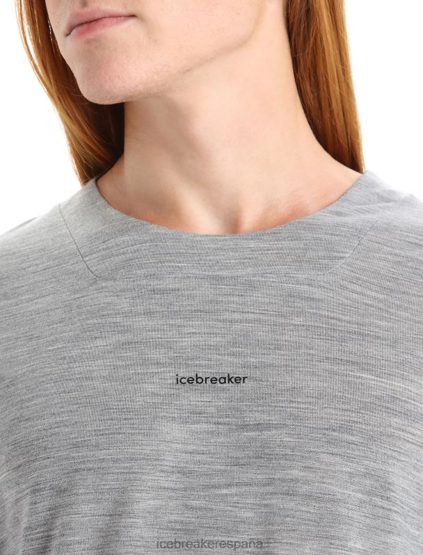 Icebreaker hombres camiseta de manga corta de punto merino 0V2J072 ropa brezo del metro