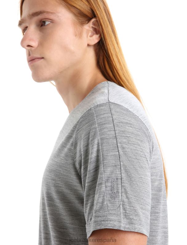 Icebreaker hombres camiseta de manga corta de punto merino 0V2J072 ropa brezo del metro
