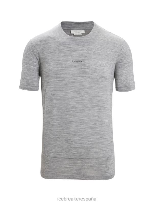 Icebreaker hombres camiseta de manga corta de punto merino 0V2J072 ropa brezo del metro