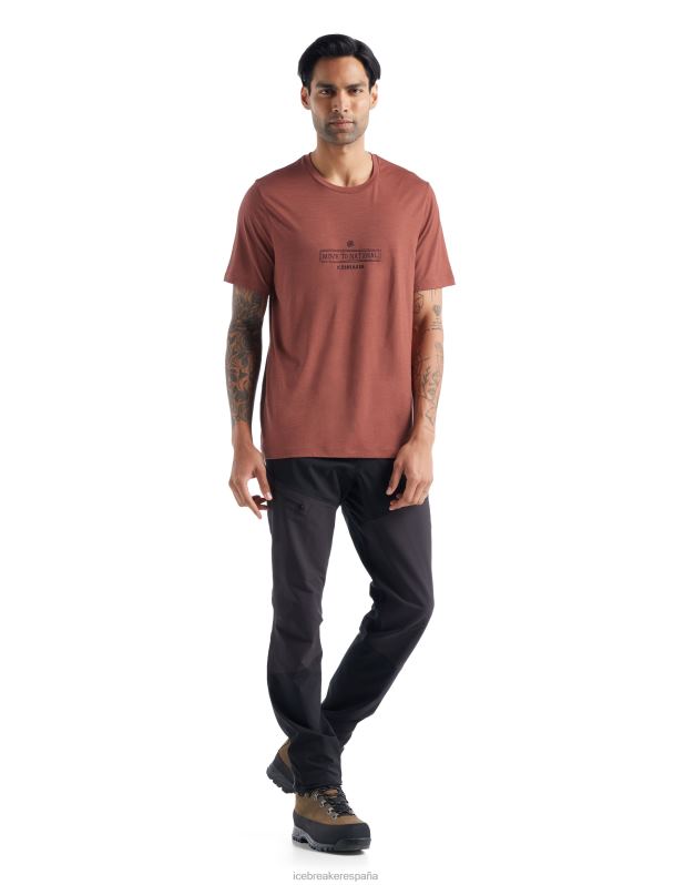 Icebreaker hombres camiseta de manga corta merino tech lite ii cultivada en el sur 0V2J0483 ropa uva