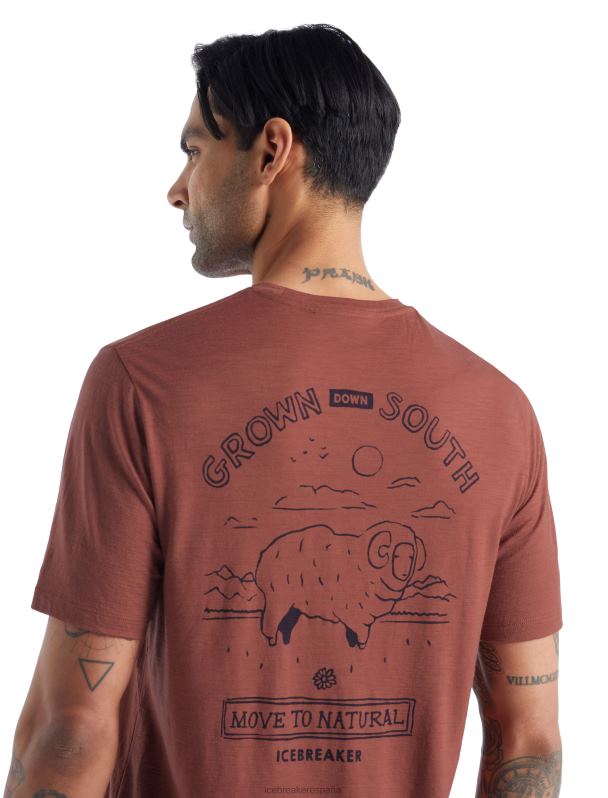 Icebreaker hombres camiseta de manga corta merino tech lite ii cultivada en el sur 0V2J0483 ropa uva