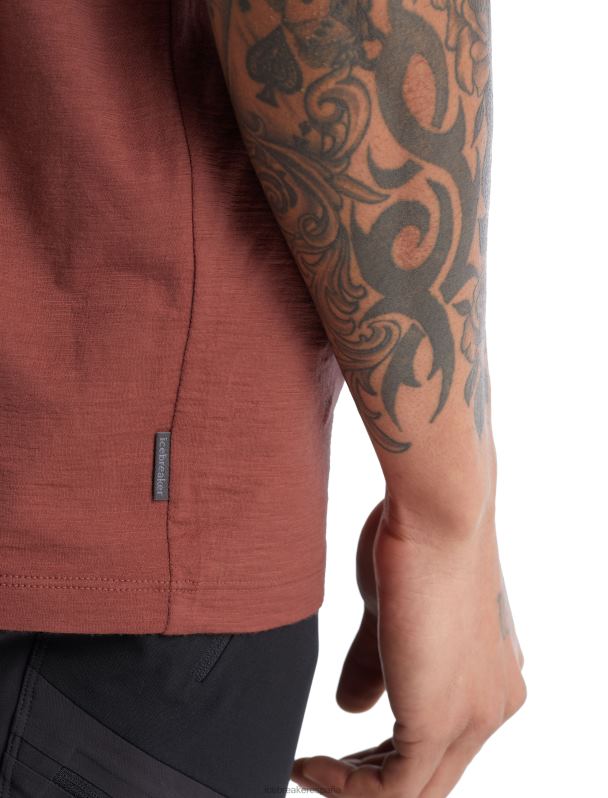 Icebreaker hombres camiseta de manga corta merino tech lite ii cultivada en el sur 0V2J0483 ropa uva