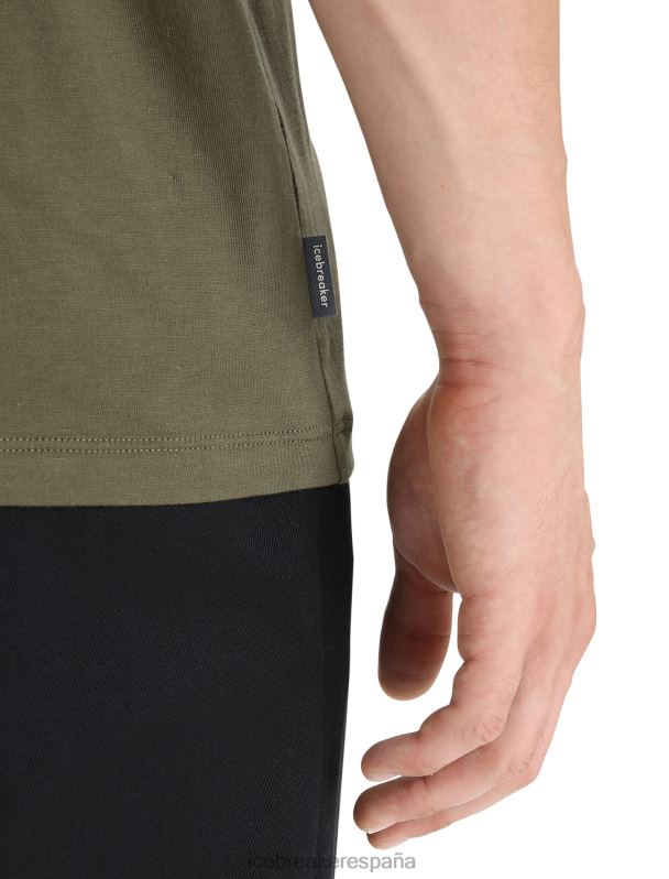 Icebreaker hombres camiseta manga corta algodon tencel logo natural 0V2J089 ropa cargarse