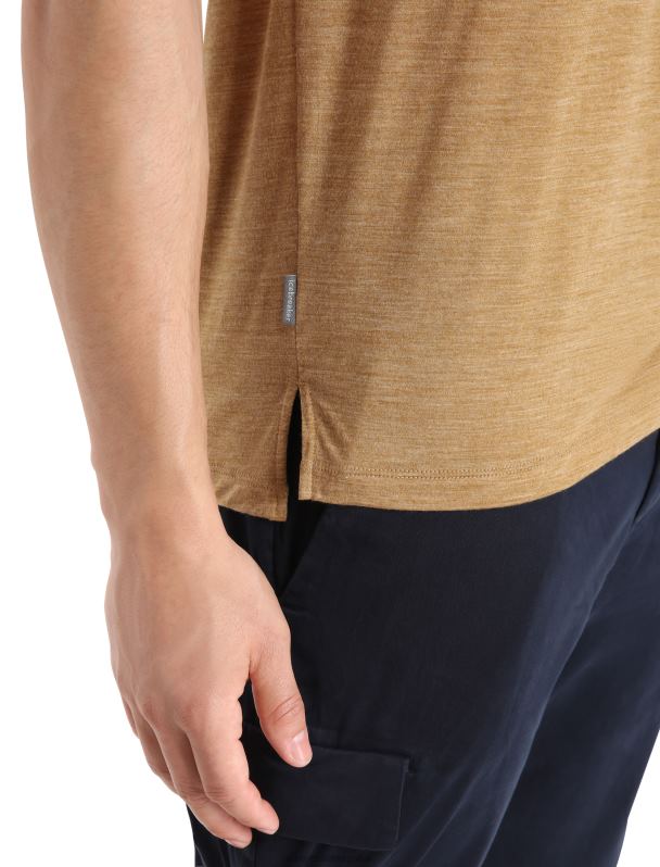 Icebreaker hombres camiseta manga corta merino esfera ii 0V2J0385 ropa clavo de brezo